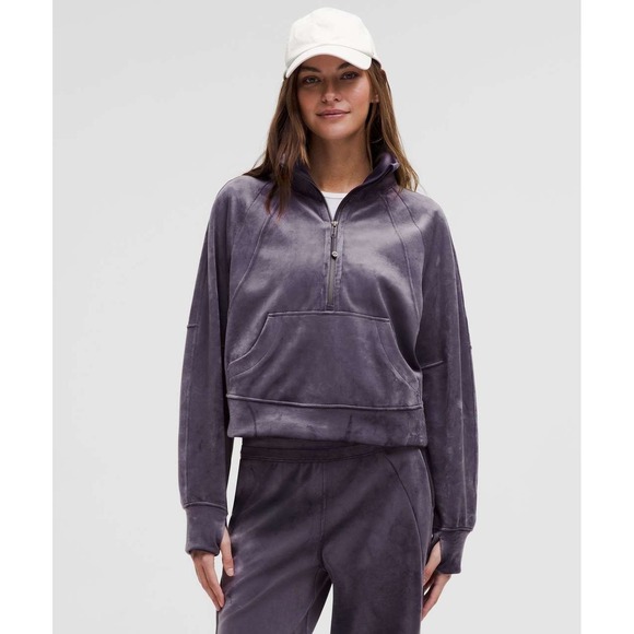 lululemon athletica Tops - Lululemon Scuba Oversized Funnel-Neck Half Zip *Velvet Nightfall Purple XS/S